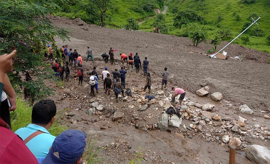 धार्चेमा बेपत्ता  ५ जनामध्ये ३ जनाको शव भेटियाे