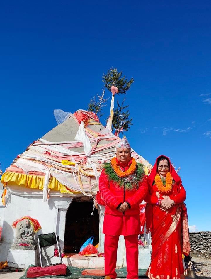 राष्ट्रपति पौडेलद्वारा बडीमालिकाको दर्शन एवम् पूजा अर्चना 